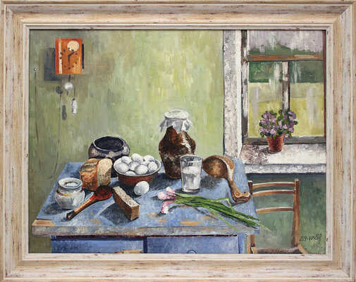 Коваленко Анатолий Иванович. Натюрморт на синем столе